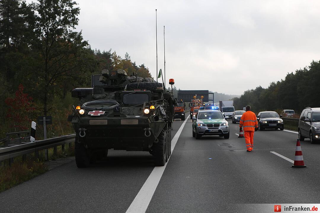 Unfall auf A6 mit US-Panzer