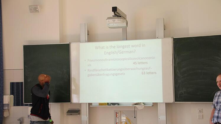 Verzweiflung bei der Aussprache eines sehr langen deutschen WortesJulian &Uuml;belhack