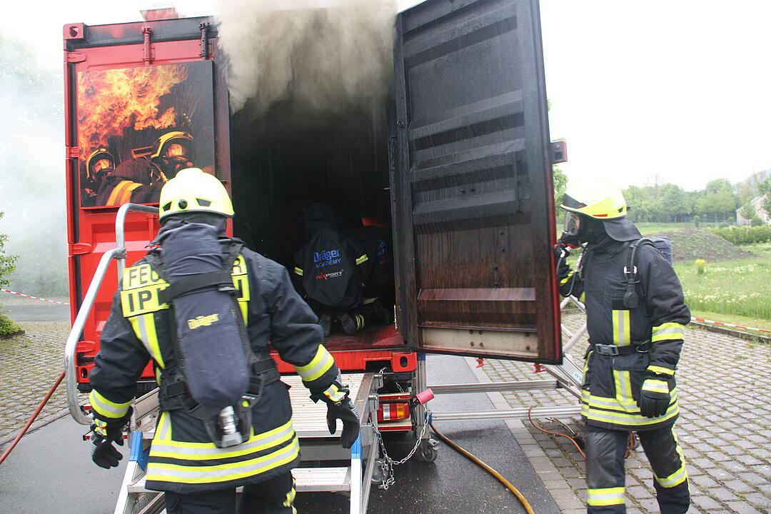 FEuerwehr-Brandcontainer