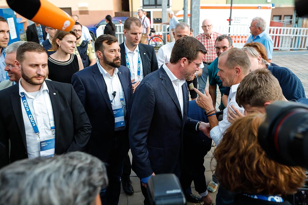 Wahlkampf der CSU - Karl-Theodor zu Guttenberg in Kulmbach