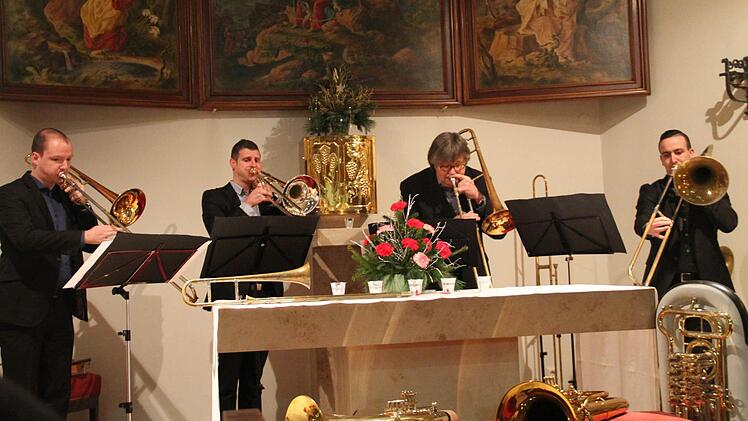 Erwies sich als ausgesprochen vielseitig und kreativ: Das Posaunenquartett "Consortium Musicum" begeisterte das Loffelder Publikum mit Klangwelten in fränkischer Tradition. Foto: Gerda Völk