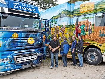 Zum zehnten Mal kommen zum Teil toll gestaltete Lkws nach Lichtenfels, wie dieses Foto vom Truck-Festival 2015 in Lichtenfels beispielhaft zeigt. Foto: Klaus Gagel/Archiv