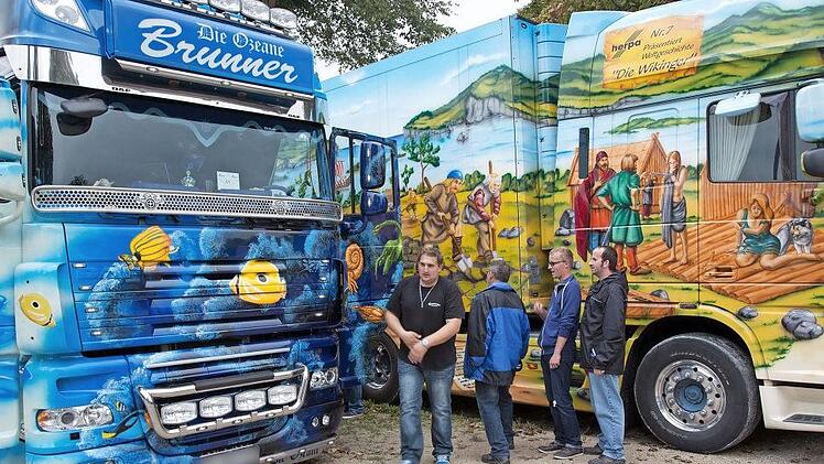 Zum zehnten Mal kommen zum Teil toll gestaltete Lkws nach Lichtenfels, wie dieses Foto vom Truck-Festival 2015 in Lichtenfels beispielhaft zeigt. Foto: Klaus Gagel/Archiv