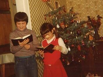 Weihnachten 1981  - krummer Baum mit Lametta-Behang inklusive Foto: privat