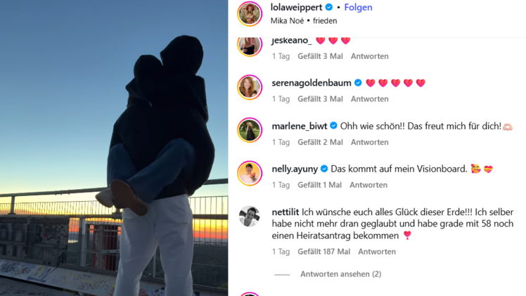 "Großer Schritt aus meiner Komfortzone" - Lola Weippert zeigt Freund auf Instagram