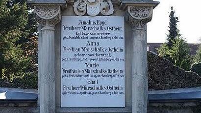 Die letzte Ruhestätte einer weiteren bedeutenden Bamberger Familie um Emil Marschalk von Ostheim