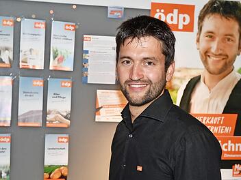 Kämpft für die ÖDP um jede Stimme: Lucas Büchner (29). Foto: Ronald Rinklef