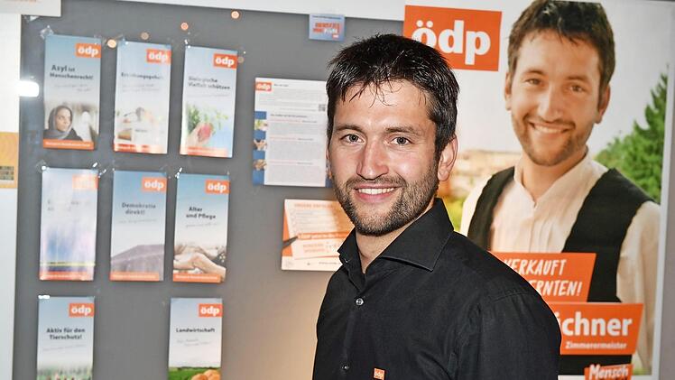 Kämpft für die ÖDP um jede Stimme: Lucas Büchner (29). Foto: Ronald Rinklef