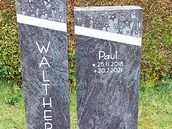 Pauls Grab auf dem Ludwigschorgaster Friedhof
