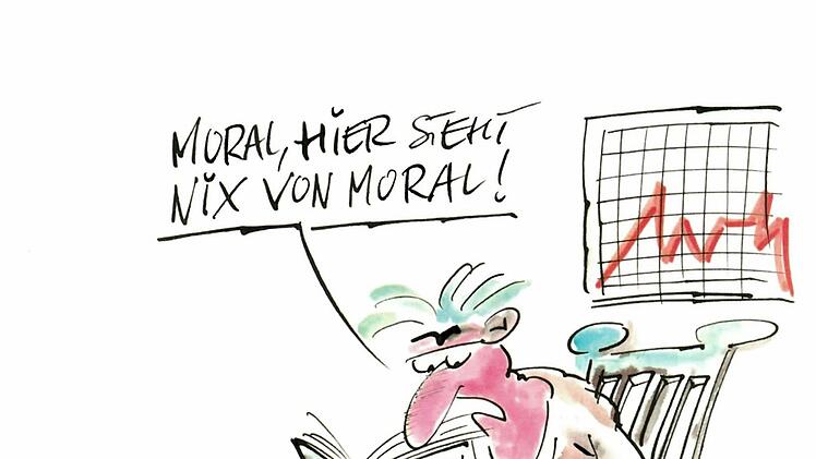 Eine der Karikaturen, die in der Ausstellung zu sehen sind. Foto: PR