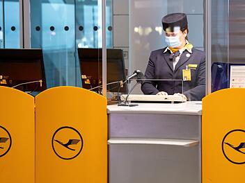 Lufthansa-Gate am Flughafen