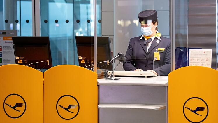 Lufthansa-Gate am Flughafen