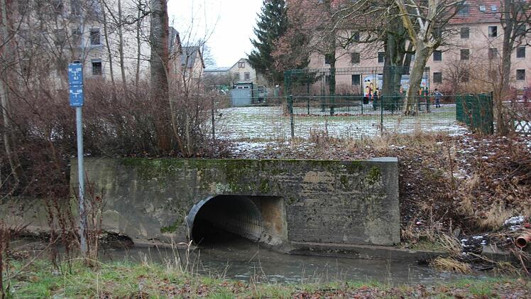 Von links mündet der Rottenbach. Dieser Bereich soll schöner werden.