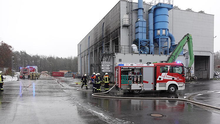 Brand Kreisabfallzentrum Wonfurt