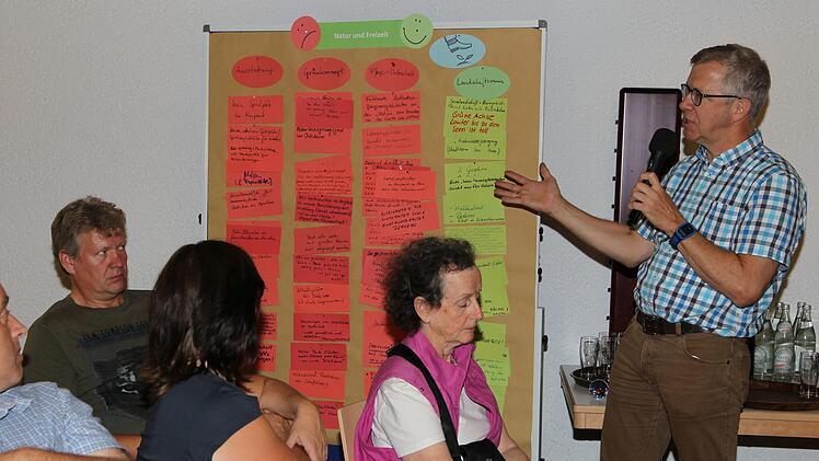 Input von au&szlig;en: St&auml;dteplaner Claus Sperr sucht das Gespr&auml;ch mit den Anwesenden. Fotos: Markus Drossel