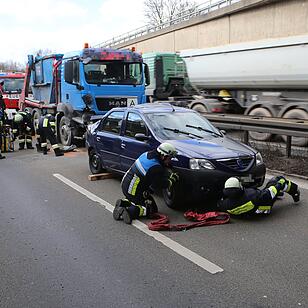 Unfall auf Südwesttangente in Nürnberg-Schweinau