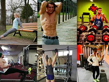 Collage der fränkischen Fitness-Fans, die wir interviewt haben.Fotos: privat, Collage: Vanessa Schneider