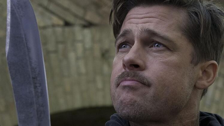 Hollywood-Star Brad Pitt hat in "Inglourious Basterds" nur wenige dankbare Szenen.