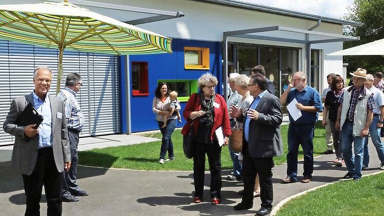 Passivhauskonzept: vor der neuen Kinderkrippe