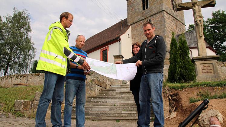 Plan für die Dorferneuerung Oberelldorf Foto: Bettina Knauth