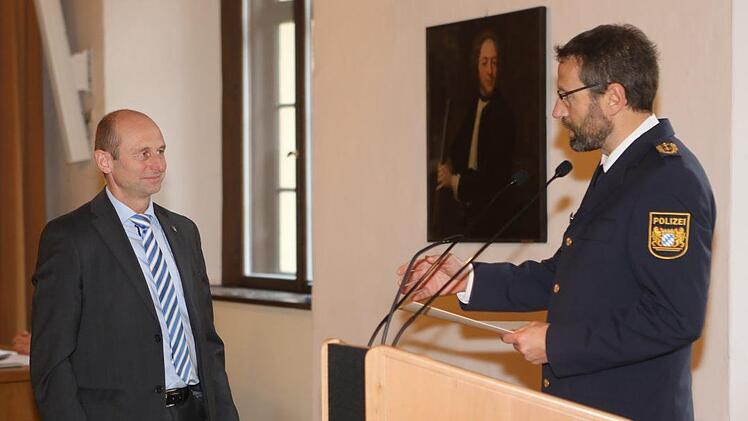Polizeipräsident Alfons Schieder mit Ralf Wietasch, dem neuen stellvertretendem PI-Leiter.Foto: Barbara Herbst