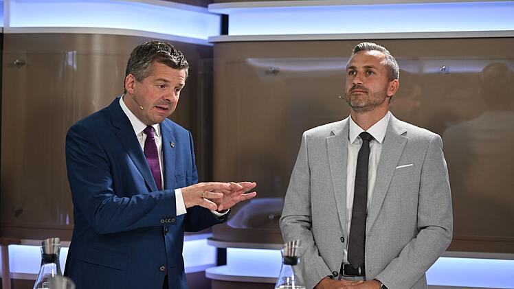 Sven Schulze (CDU) und Ulrich Siegmund (AfD) im Duell