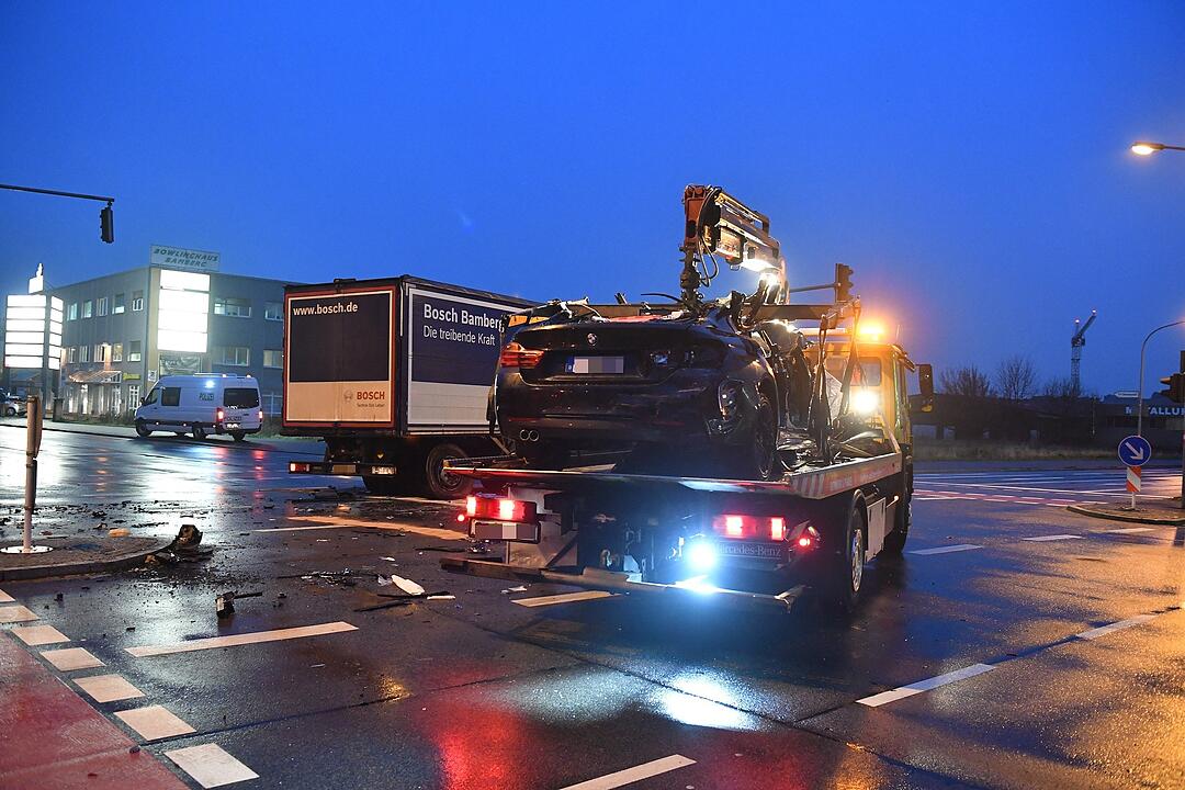 Schwerer Unfall auf dem Berliner Ring in Bamberg