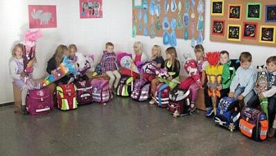 Die Erstklässler  Foto: Peter Groscurth