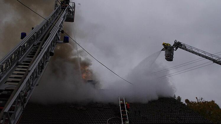 Brand in Windheim. Foto: Marco Meißner