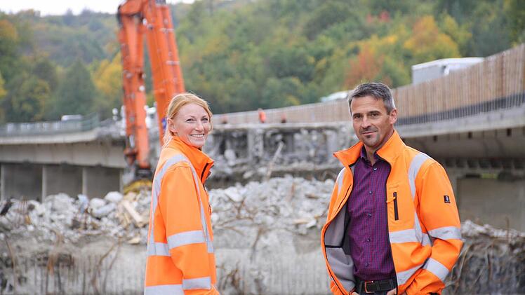 Eindrücke vom Abriss der Klöffelsberg-Brücke. Foto: Ralf Ruppert