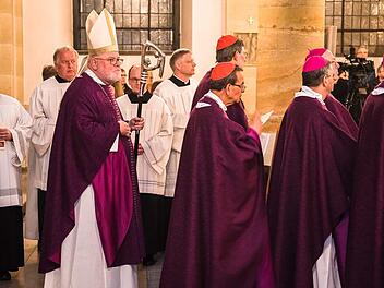 Gottesdienst anlässlich der Bischofskonferenz in Lingen: links Kardinal Reinhard Marx, rechts Erzbischof Ludwig Schick. Foto: Richard Heskamp