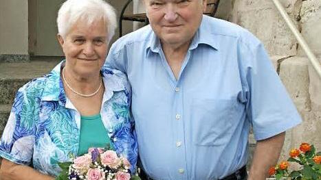 Das Jubelpaar Friedrich und Hilde Hornung  Foto: Sabine Weinbeer
