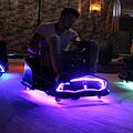 Bei "Drifter Karts" in Nürnberg können die Teilnehmer wie bei "Mario Kart" im Rennen oder im "Battle-Mode" gegeneinander antreten. Foto: Drifter Karts