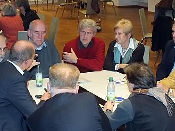 Eine Diskussionsrunde beim Regionalforum in Münnerstadt Fotos: Björn Hein