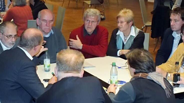 Eine Diskussionsrunde beim Regionalforum in Münnerstadt Fotos: Björn Hein