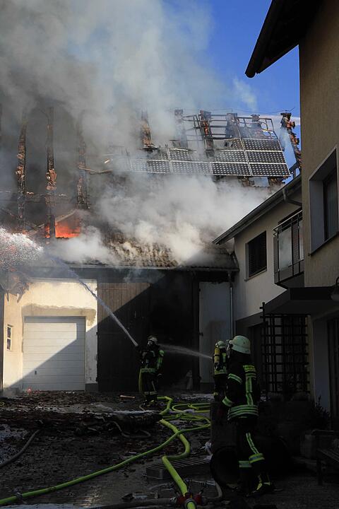 Brand in Schweinestall in Herzogenaurach