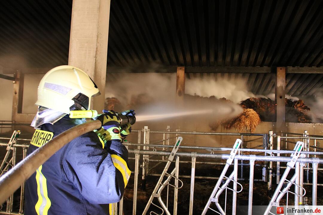 Hoher Schaden bei Stallbrand bei Nüdlingen