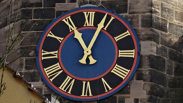 Uhr am Turm der Coburger MorizkircheFoto: Jochen Berger