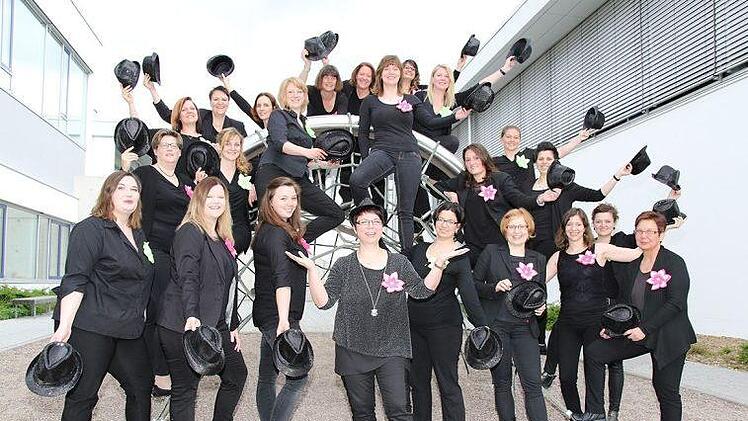 Das Vocalensemble Coburg tritt als "Vorgruppe" von Viva Voce im Burghof der Veste auf.Foto: Wolfgang Desombre