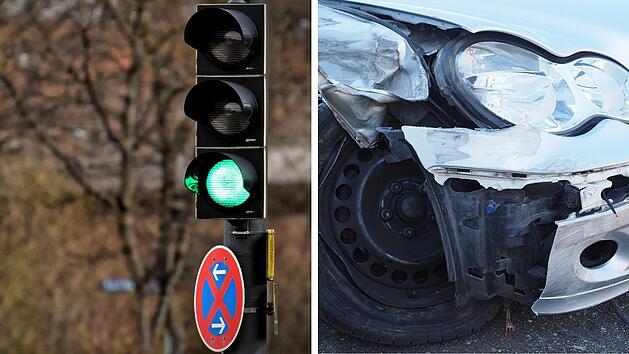 Unfall in Bamberg - beide Beteiligte wollen Gr&uuml;n gehabt haben