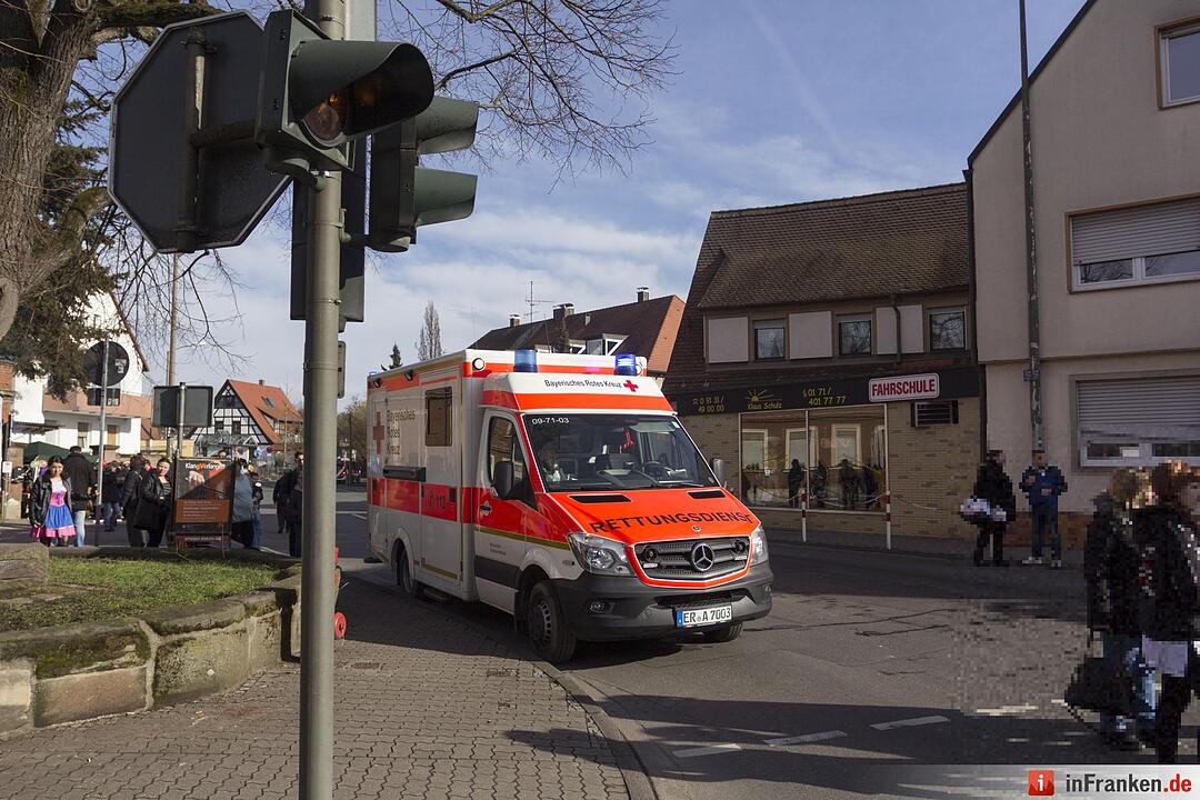 Unfall bei Faschingsumzug in Erlangen