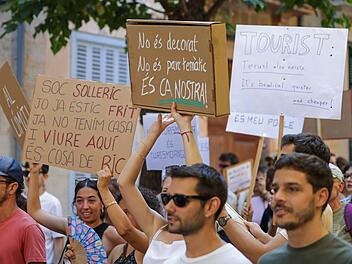 Protest gegen den Massentourismus auf Mallorca