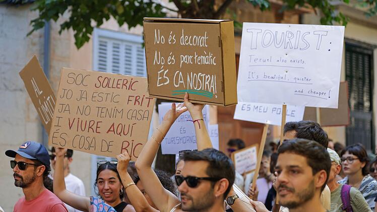 Protest gegen den Massentourismus auf Mallorca