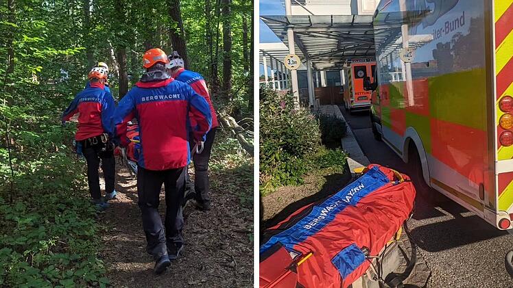 Spardorf: Bergwacht muss Jungen nach Mountainbike-Unfall aus "unwegsamem Gelände" retten