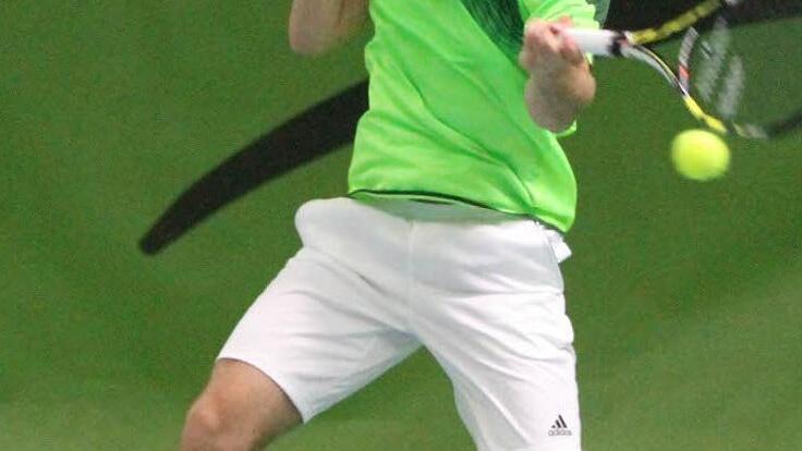 Max Marterer beim ATP-Challenger-Turnier im fränkischen Eckental 2014. Foto: Bertram Wagner