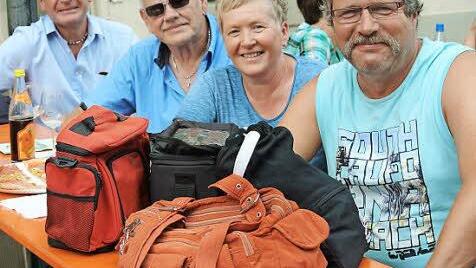 Großes Gepäck hatten die Gruppe aus Haßfurt dabei (von links): Hubert Pommer, Manfred Streile, Birgit Roth und Helmut Geuß.