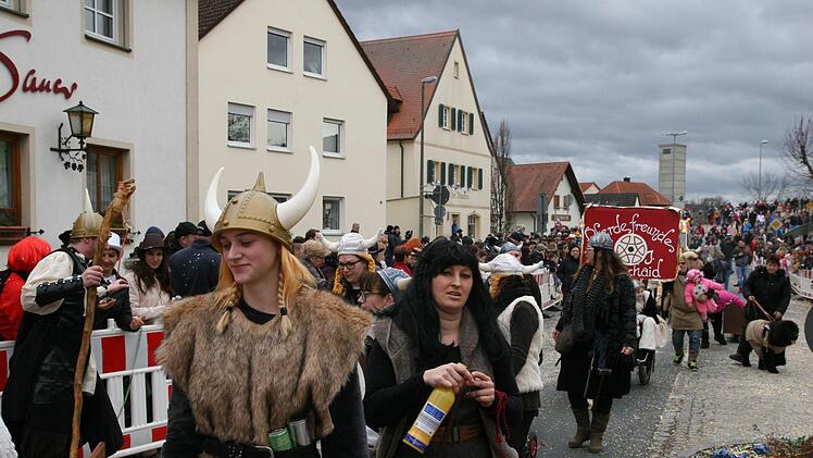 Beim Faschingszug in HirschaidWerner Baier