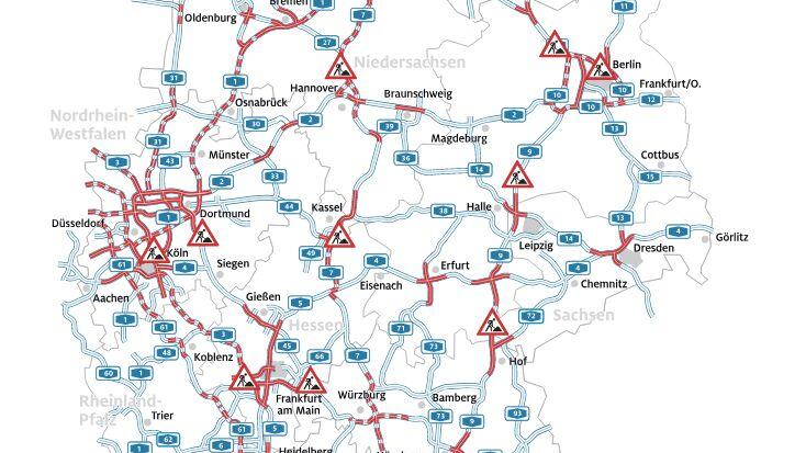 Stau-Gefahr in Franken