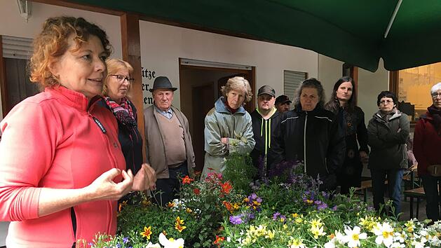 Brigitte Goss empfahl bienenfreundliche Blumen f&uuml;r den Balkonkasten.Kerstin V&auml;th
