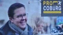 Thomas Apfel - Weichzeichneroptik mit einem Slogan, der Aufbruchsstimmung verbreiten soll, konkrete Inhalte aber verweigert.Foto: Jochen Berger